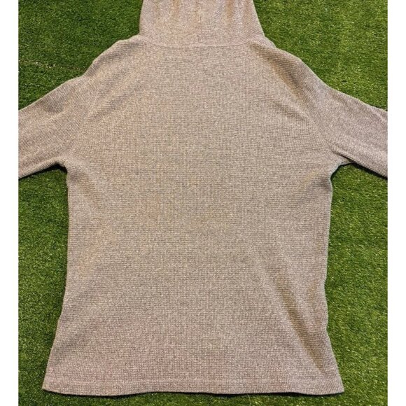 Ralph Lauren Polo hoodie mens large gray waffle knit pockets pullover casual 45 - Picture 8 of 13